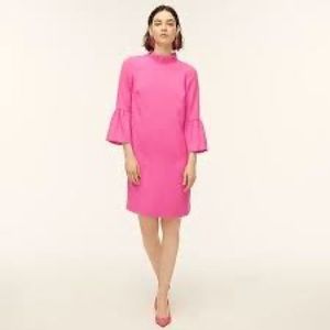J crew Ruffle-neck shift dress in 365 crepe, sz 4 $110